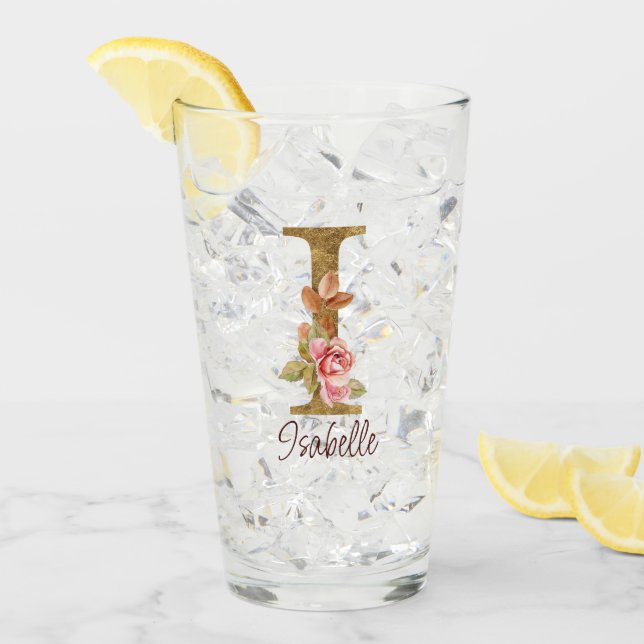 Letra de nombre personalizada I Relieve metalizado (Anverso (hielo))