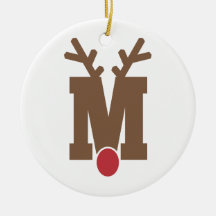 Letra de ornamento navideño personalizada personal