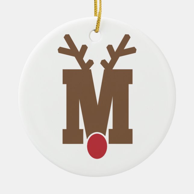 Letra de ornamento navideño personalizada personal (Frente)