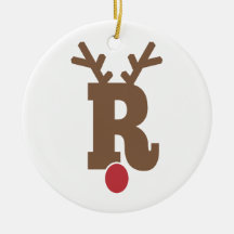 Letra de ornamento navideño personalizada personal