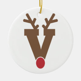 Letra de ornamento navideño personalizada personal