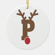 Letra de ornamento navideño personalizada personal