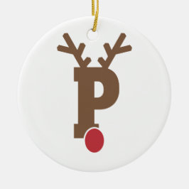 Letra de ornamento navideño personalizada personal