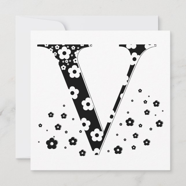 Letra de patrón de flor V (Anverso)