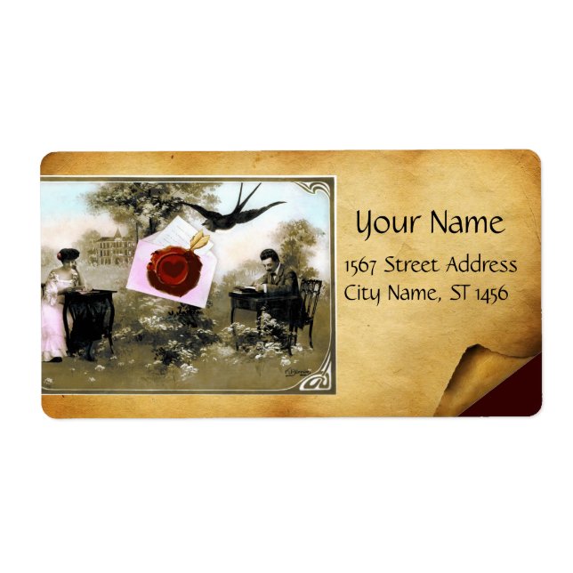 LETRA DE VALENTÍN ROMÁNTICA, MONOGRAMA DE SELLO DE (Frente)