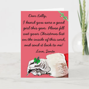 Letra del deseo del navidad de Papá Noel