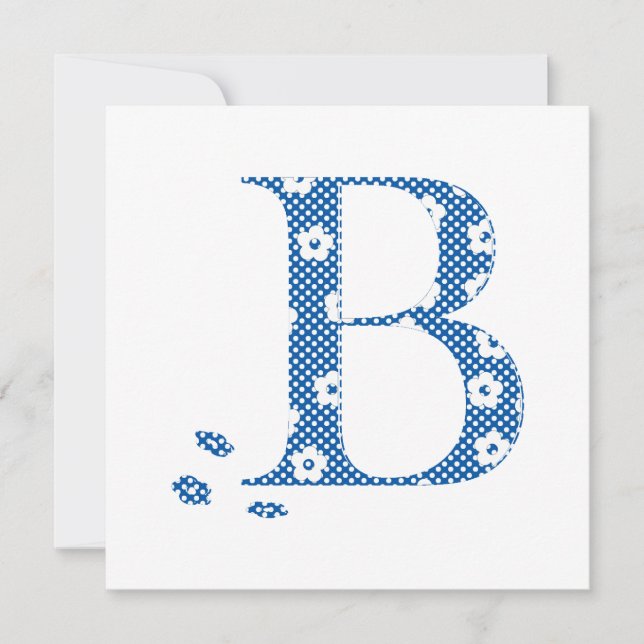 Letra del patrón de flor B(azul) (Anverso)