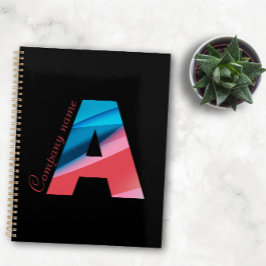 Letra elegante y moderna Un planificador negro