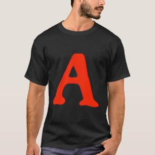 Letra escarlata funda de manga larga camiseta