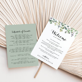 Letra eucalipto Boda delgado delgado  de bienvenid