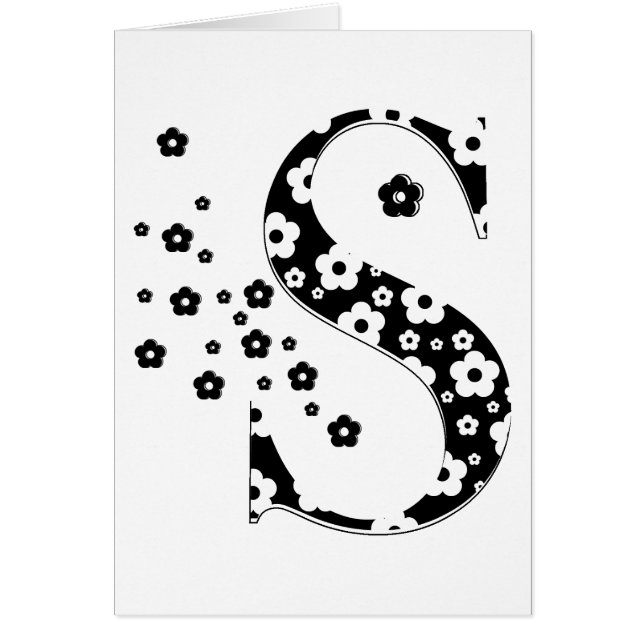 letra floral estampada S (Frente)
