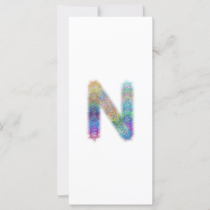 Letra fractal N monograma