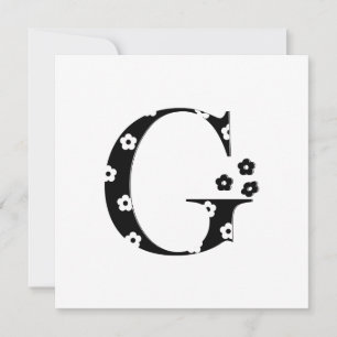 Letra G del patrón de flor