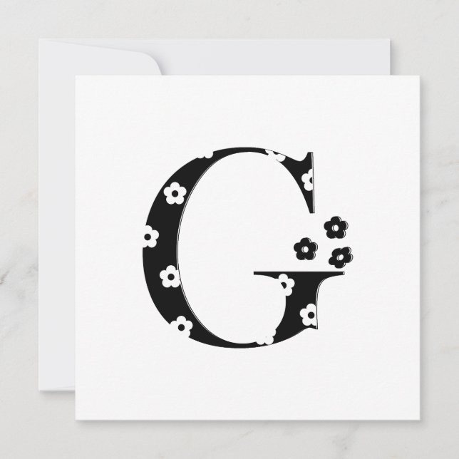 Letra G del patrón de flor (Anverso)