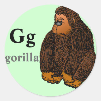Letra G Pegatinas gorilas