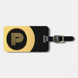 Letra Gold monogramada personalizada Etiqueta de e