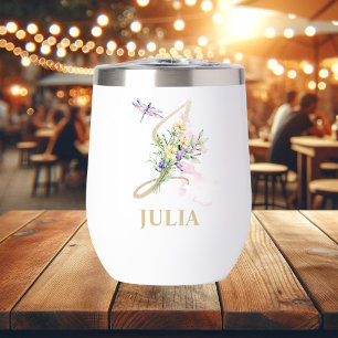 Letra Gold Script J Monograma Nombre personalizado