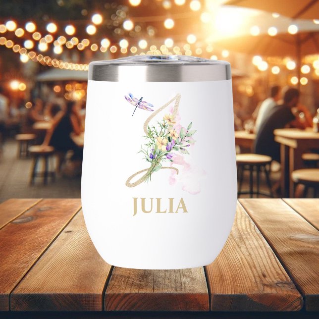 Letra Gold Script J Monograma Nombre personalizado (Subido por el creador)