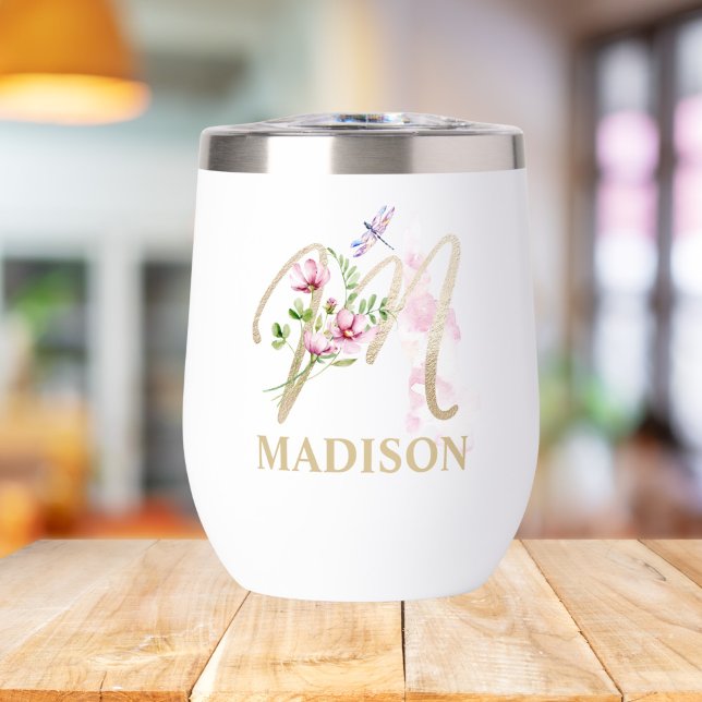 Letra Gold Script M Monograma Nombre personalizado (Subido por el creador)