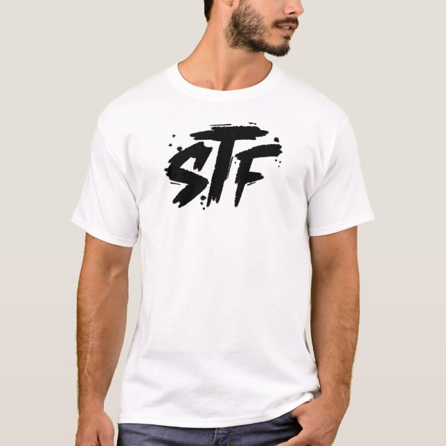 Letra graffiti negra estilo camiseta STF (Anverso)