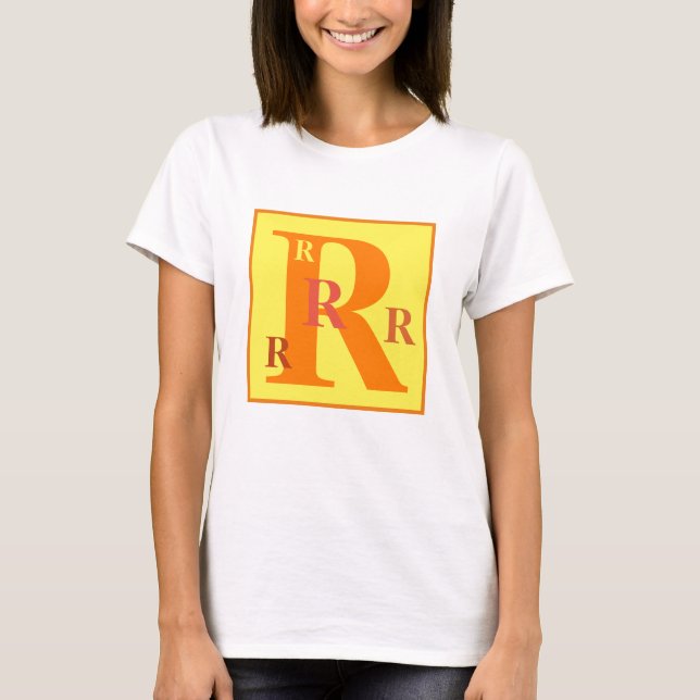 Letra Guay "R" (personalizada)   camiseta (Anverso)