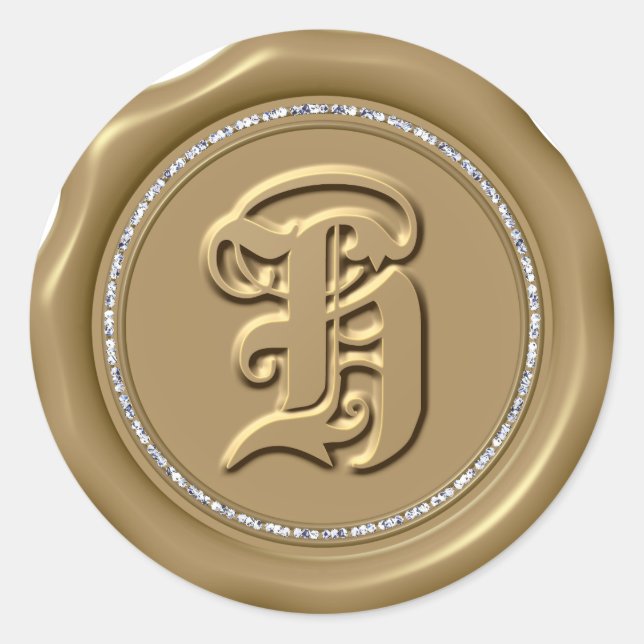 *~* Letra H Pegatinas de sellos de cera de lana de (Anverso)