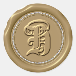 *~* Letra H Pegatinas de sellos de cera de lana de