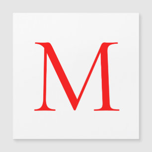 Letra inicial blanco rojo monogramado profesional