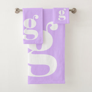 Letra Inicial de Monograma Moderno Pastel Lavanda