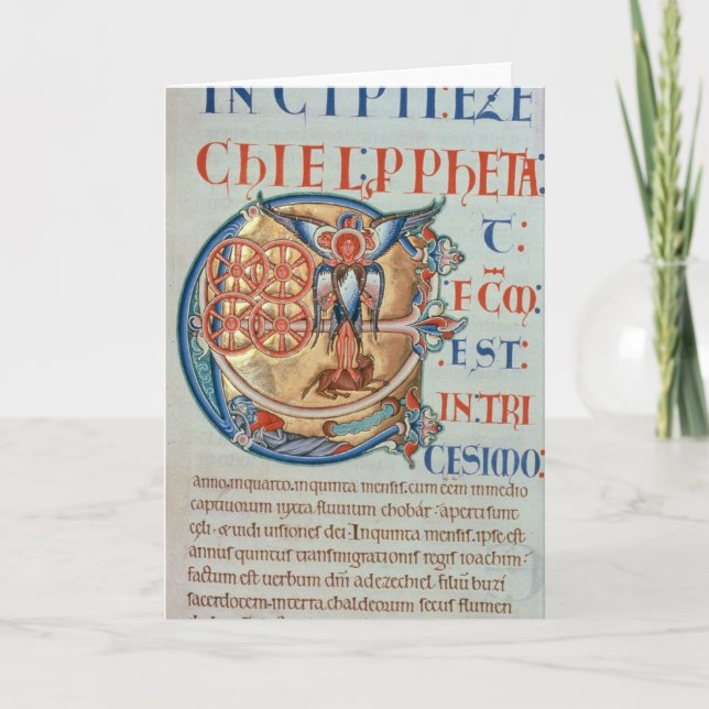 Letra inicial "E" y factum est (Anverso)