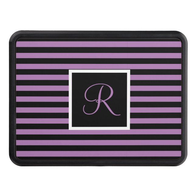 Letra inicial funda de abdomen morado y negro para (Anverso)