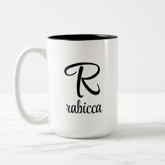 letra inicial logotipo de monograma taza de café a