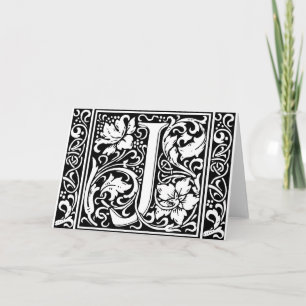 Letra J Monograma medieval Art Nouveau