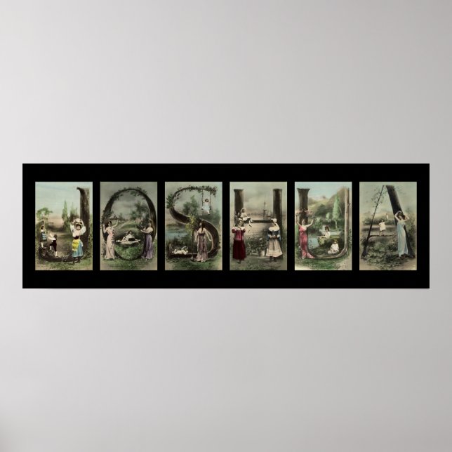 Letra jOSHUA alfabeta nombre arte (Frente)