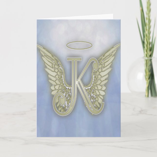 Letra K Angel Monograma (Anverso)