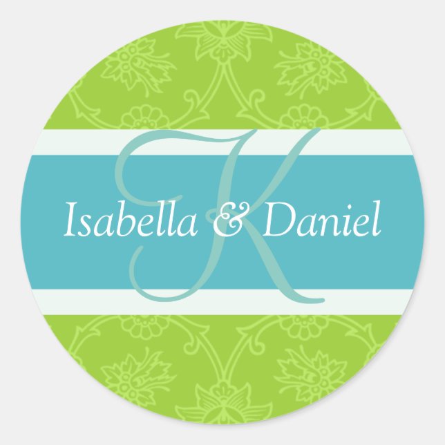 Letra K Para Sellos De Invitación De Boda (Anverso)