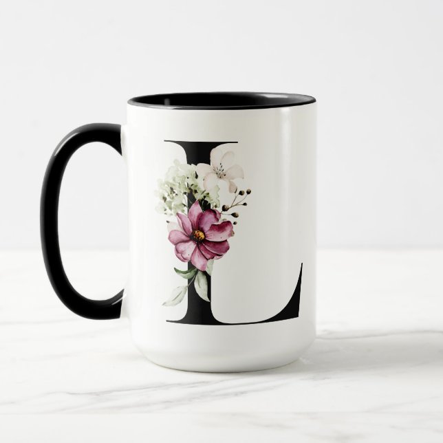 Letra L Monogramada | Taza de Café (Izquierda)