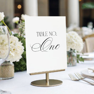 Letra Luxe 5x7 Número de mesa de boda uno letrero