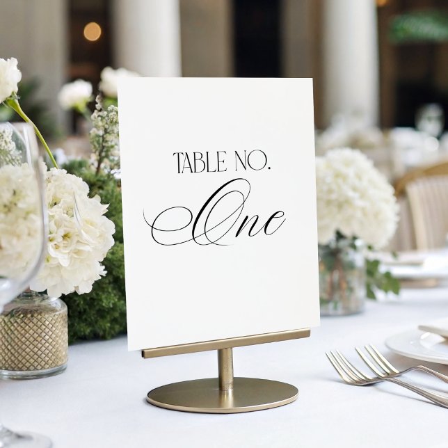 Letra Luxe 5x7 Número de mesa de boda uno letrero (Subido por el creador)