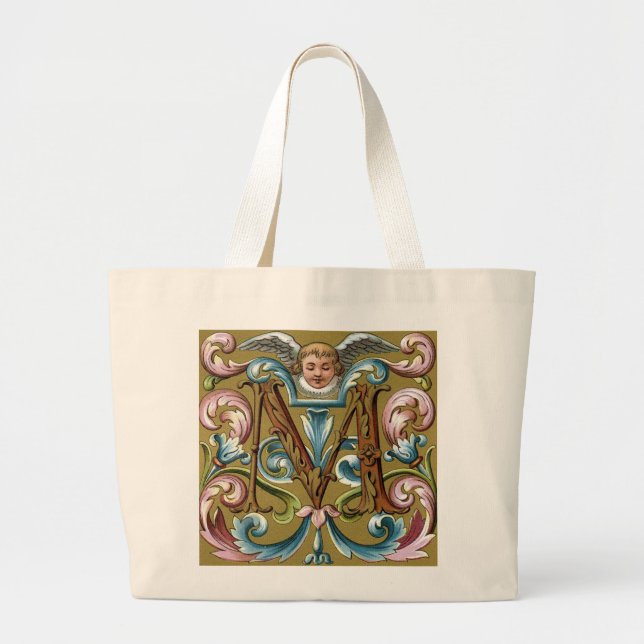 Letra 'M' con Angel - Bolsa (Frente)