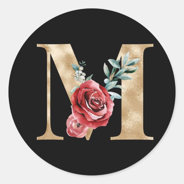 Letra M pegatina de las iniciales de las vacacione (Anverso)