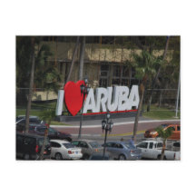 letra "Me encanta Aruba", Fotografía, Tarjeta post