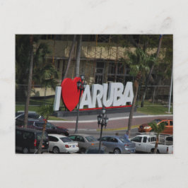 letra "Me encanta Aruba", Fotografía, Tarjeta post