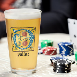 Letra medieval floral iluminada o monograma