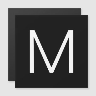 Letra minimalista moderna blanca y negra