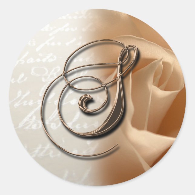 Letra monográfica S Sello para sobres Boda (Anverso)