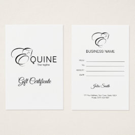 Letra monograma E caballo