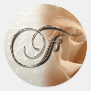 Letra monograma F Sello para sobres Boda