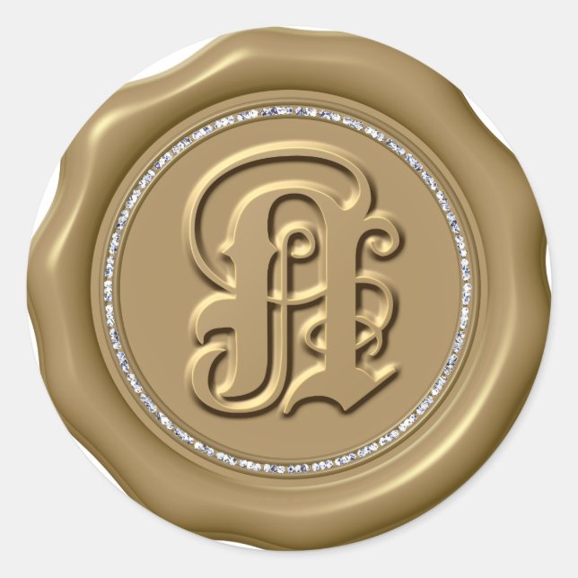 *~* Letra N Pegatinas de sellos de cera de lana de (Anverso)