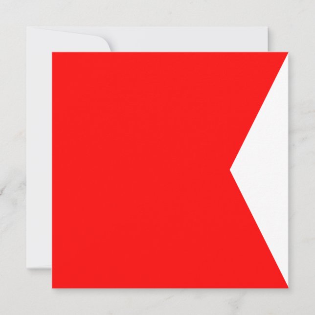 Letra nautical Flag Signal Bravo Letra B (Anverso)